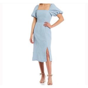 Sachin + Babi Light Blue Puff Sleeve Dress
